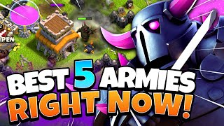 Top 5 TH 8 Attack Strategies WITH Clan Castle Troops Clash of Clans [upl. by Coray]