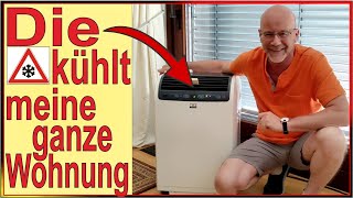 Mobile Split Klimaanlage kühlt die ganze Wohnung Mobiles Klimagerät ohne Abluftschlauch Prima Klima [upl. by Kabab]