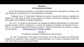 Código defesa do consumidor em áudio  Art 42 a 42A  voz humana [upl. by Siravart]