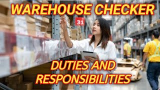 Warehouse Checker Duties And Responsibilities  Tagalog warehousechecker [upl. by Nathalie]