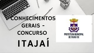 LIVE Concurso SEMASAITAJAÍ  REVISÃO CONHECIMENTOS GERAIS [upl. by Hanafee]