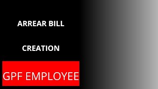 ifms arrear bill creation for GPf employees [upl. by Koralie]