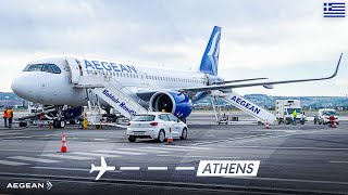 Full Flight Aegean Airlines NEW A320neo  Thessaloniki ✈︎ Athens [upl. by Verlie78]