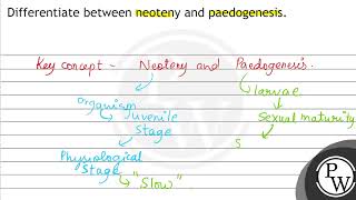 Differentiate between neoteny and paedogenesis [upl. by Lerrej]