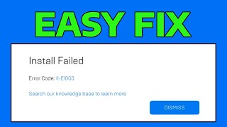 How To Fix Epic Games Install Failed Error Code IIE1003 [upl. by Norward]