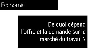 I Présentation générale du marché du travail 23  Loffre et la demande [upl. by Monroe]