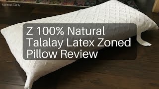 Z 100 Natural Talalay Latex Zoned Pillow Review Video [upl. by Demetria]