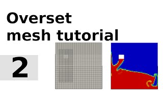 Overset mesh simulation project tutorial in OpenFOAM mesh and simulation [upl. by Faline257]