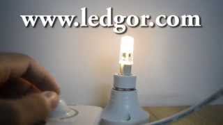 Silicone Seal Dimmable G9 led pygmy bulb lamp 3Watts 360 beam angle 230V 2700K Ledgor [upl. by Nac]