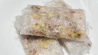 Healthy amp no sugar Paper sweet  Pootharekulu recipe  Thin flaky paper sweet [upl. by Irehc]