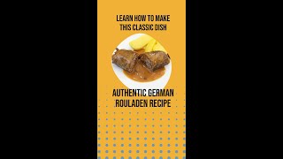 Authentic German Rouladen Recipe [upl. by Aderb]