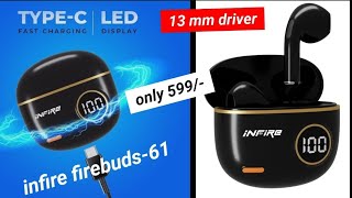 infire firebuds61 wire less earbuds unboxing in hindi only rupees 600 [upl. by Dlorej]