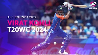 Every Virat Kohli boundary at T20WC 2024 [upl. by Dazhehs]