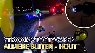 Politie  Stroomstootwapen  Scooter zonder kentekenplaat  Almere BuitenHout [upl. by Temhem]