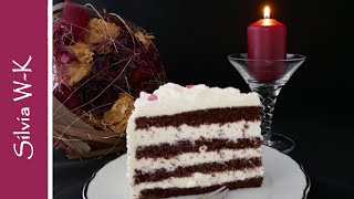 Weiße Torte  Valentinstorte  Muttertagstorte  Hochzeitstorte  ohne Gelatine  einfach [upl. by Nnylatsyrk955]