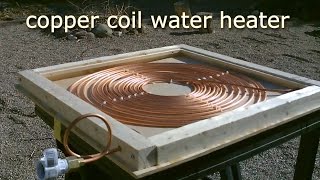 DIY Solar Water Heater  Solar Thermal COPPER COIL Water Heater  Easy DIY Full instr 170F [upl. by Anthiathia208]