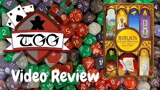 Biblios Quill and Parchment Board Game Review [upl. by Lanoil]