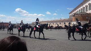 Changing of the Guard at Romes Quirinal Palace [upl. by Sheply]