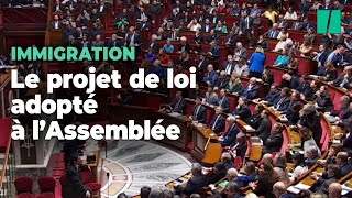 Le projet de loi immigration adopté par l’Assemblée nationale [upl. by Sykleb211]