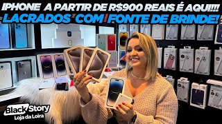 IPHONE A PARTIR DE R900 REAIS LACRADOS COM FONTE DE BRINDE AQUI NA BLACK STORY [upl. by Ihsakat]