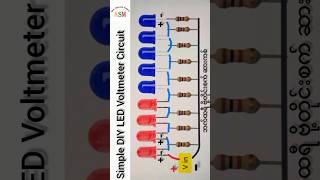 ဗို့တိုင်းဆားကစ်Voltmeter Circuit asmbasicelectronicprojects experiment [upl. by Nahsed]