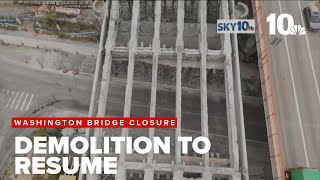 RIDOT announces road closures as Washington Bridge demolition resumes [upl. by Socher691]