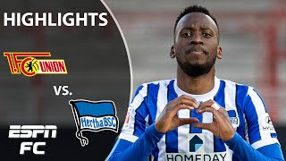 Hertha Berlin penalty earns draw vs Union Berlin in derby  ESPN FC Bundesliga Highlights [upl. by Sapphire84]