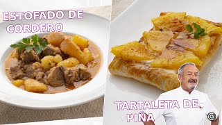 Estofado de CORDERO  Tartaleta de hojaldre con piña caramelizada  con Arguiñano [upl. by Ianej604]