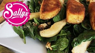 Salat mit Spinat und gebackenem Schafskäse  Sallys Welt [upl. by Eelime]