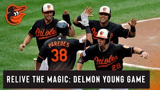 Relive Delmon Youngs Double From Around Camden Yards  Baltimore Orioles [upl. by Ydniahs525]