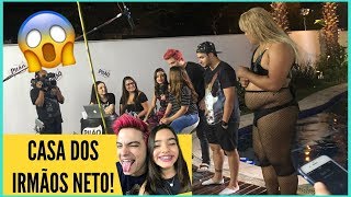 FUI NA CASA DO FELIPE NETO E PARTICIPEI DA LIVE Bela Almada [upl. by Nahrut]