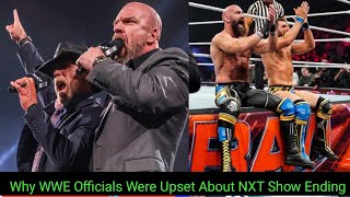 Why WWE Officials Were Upset About NXT Show Ending [upl. by Jutta]