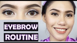 EYEBROW ROUTINE  Purpleheiress [upl. by Bullivant]