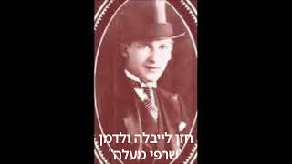 החזן לייבלה ולדמן שרפי מעלה Cantor Leibele Waldman Sarfei Maalo [upl. by Ahsrav]