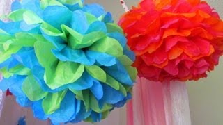 Tissue Pom Pom Tutorial [upl. by Denman785]