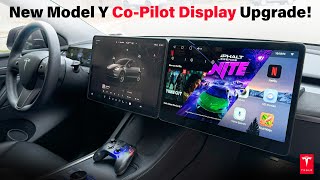 New Tesla Model Y CoPilot Entertainment Display Upgrade tesla [upl. by Ajani869]