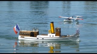 BATEAU VAPEUR RADIO COMMANDE RC LAC ANNECY MODELISME MODELLISMO BOAT [upl. by Eelrefinnej902]