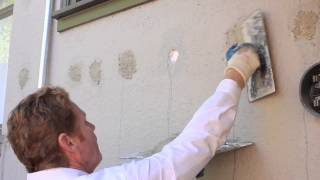 Repair insulation holes in exterior stucco walls [upl. by Robinson961]