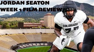 Jordan Seaton Week 1 Film Review  Colorado Buffs vs NDSU [upl. by Graybill689]