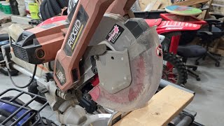 rigid 10quot dual bevel sliding miter saw laser problemsalignment fix [upl. by Wystand325]