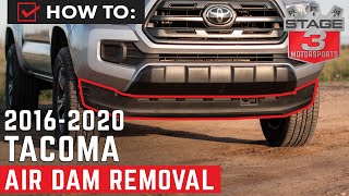 How To 20162020 Tacoma Front Air Dam Removal [upl. by Elleinet]