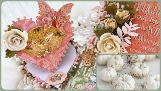 Graphic 45 Shaped Easel Card Tutorial  Super Easy [upl. by Nagam]