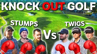 Stumps Vs Twigs Knock Out Golf Challenge  Good Good [upl. by Kotta]