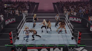 WWE 2K24 Womens Fatal 8Way Elimination Championship Match [upl. by Nakah343]