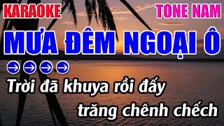 Mưa Đêm Ngoại Ô Karaoke Tone Nam  Cm  Karaoke 9999  Beat Mới [upl. by Htezzil]