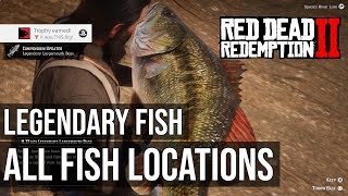 All Legendary Fish Collectible Locations A Fisher of Fish  Red Dead Redemption 2 [upl. by Alaekim324]