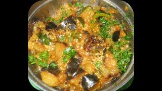 Kathiyawadi restaurant style Ringan Bateta rasadar ringan batata nu shaak  Brinjal potato recipe [upl. by Gurolinick203]