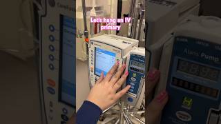 💉How to use an Alaris IV pump nursingstudent nursingschool clinicalskills [upl. by Aeslahc]