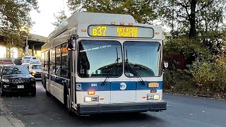 B37 bus announcements to Bay RidgeShore Rd Weekday Vianova screen [upl. by Arhsub]