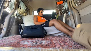 Simple No Build Minivan Conversion Tour  Full Time Nomad living in a Toyota Sienna [upl. by Einahpats]